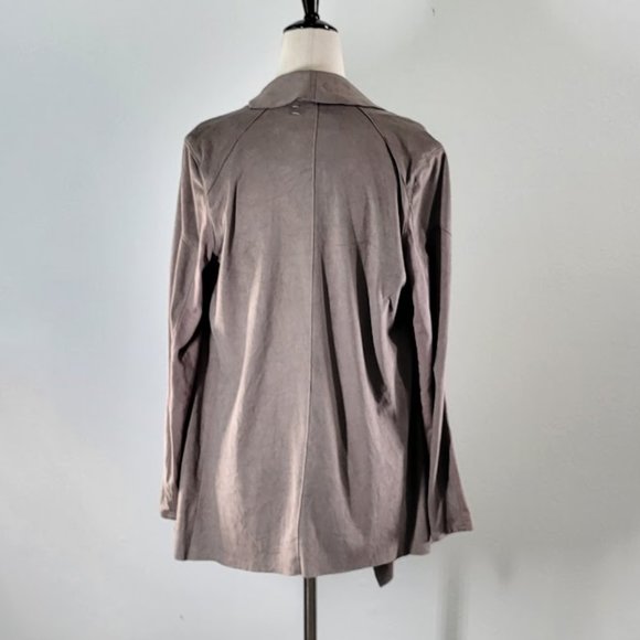 Blank NYC waterfall wrap suede coat Sz XS - Picture 5 of 8